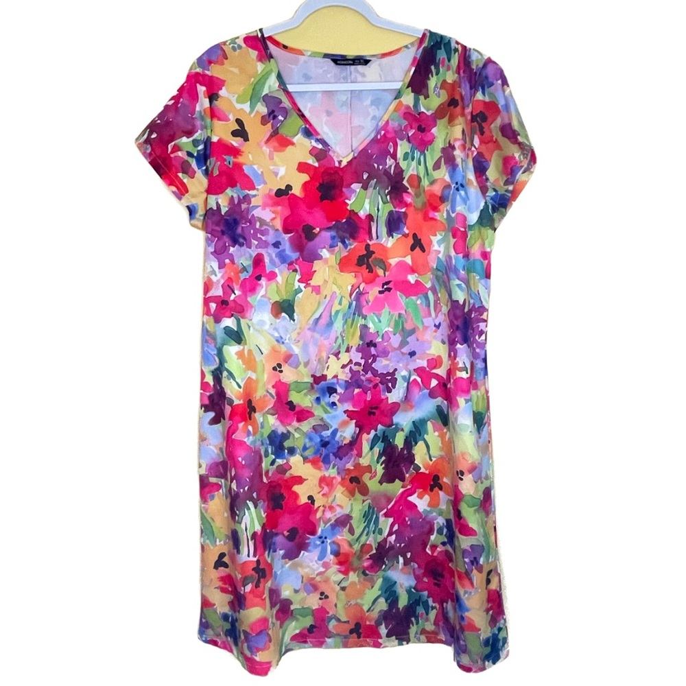 Watercolor Shift Style Dress Light Material